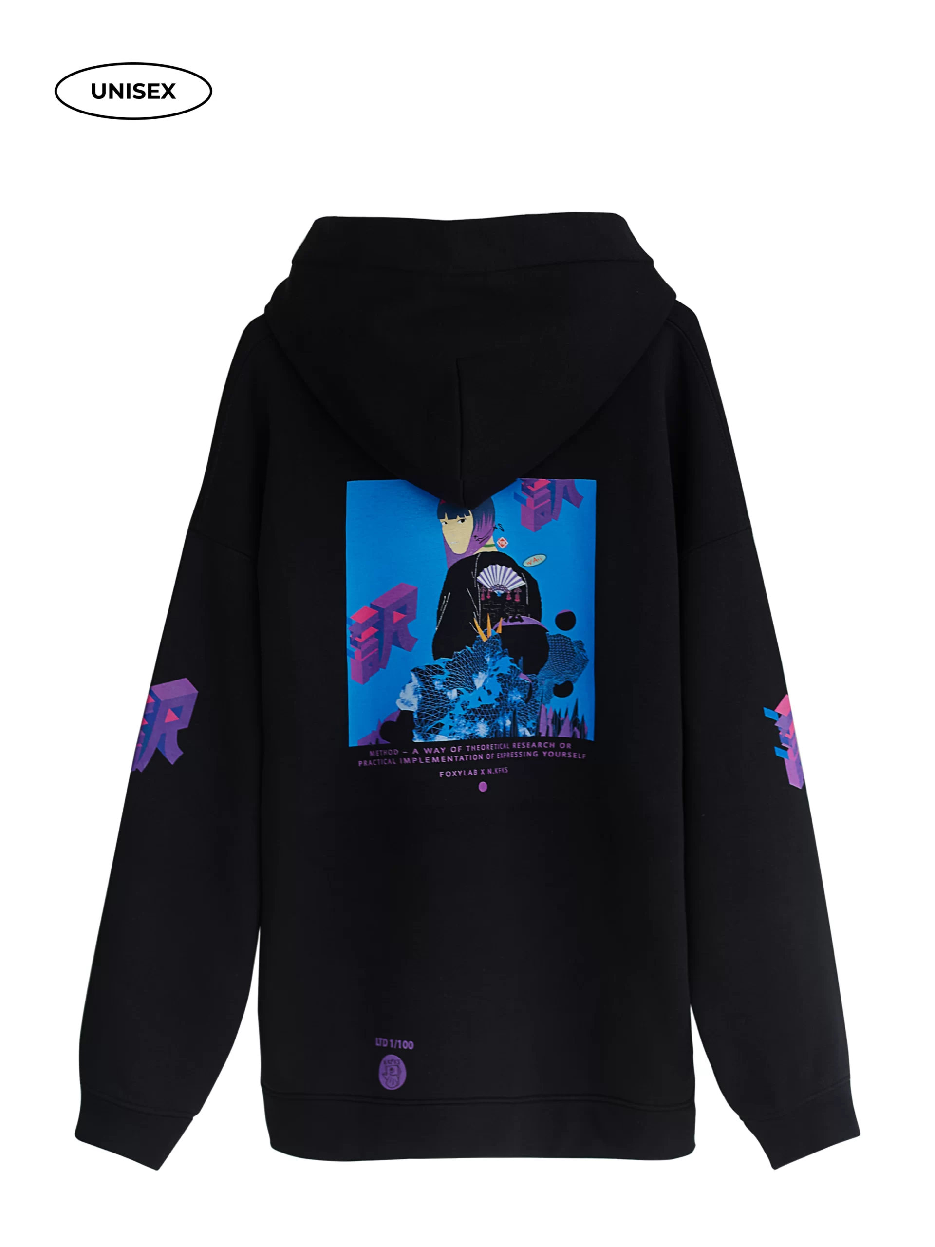 BLACK FLEECE HOODIE