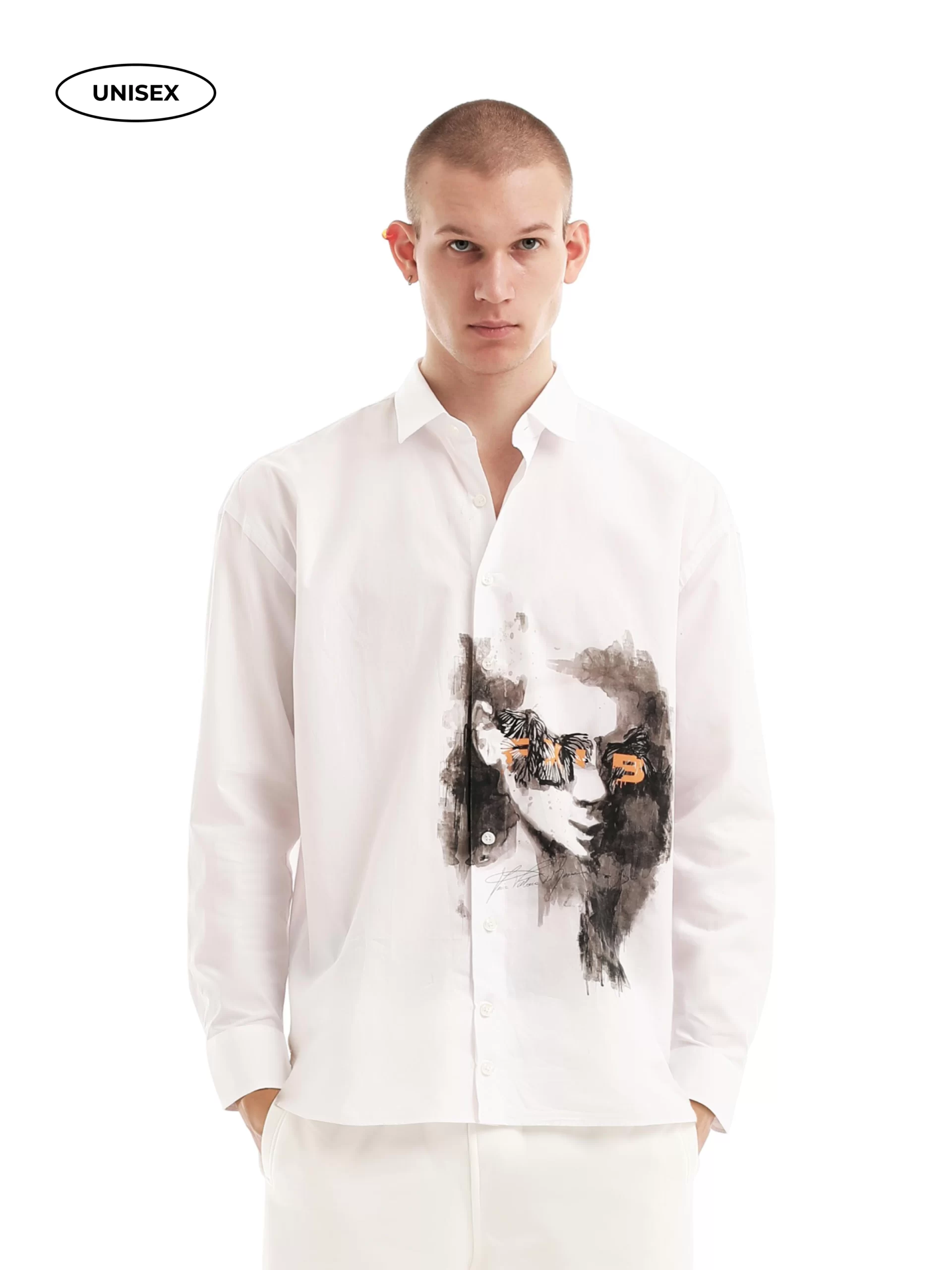 unisex shirt | white cotton shirt romanticism