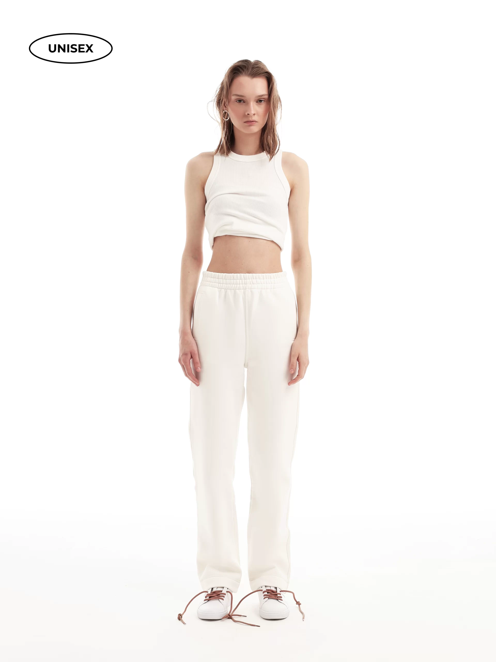 WHITE FLEECE PANTS