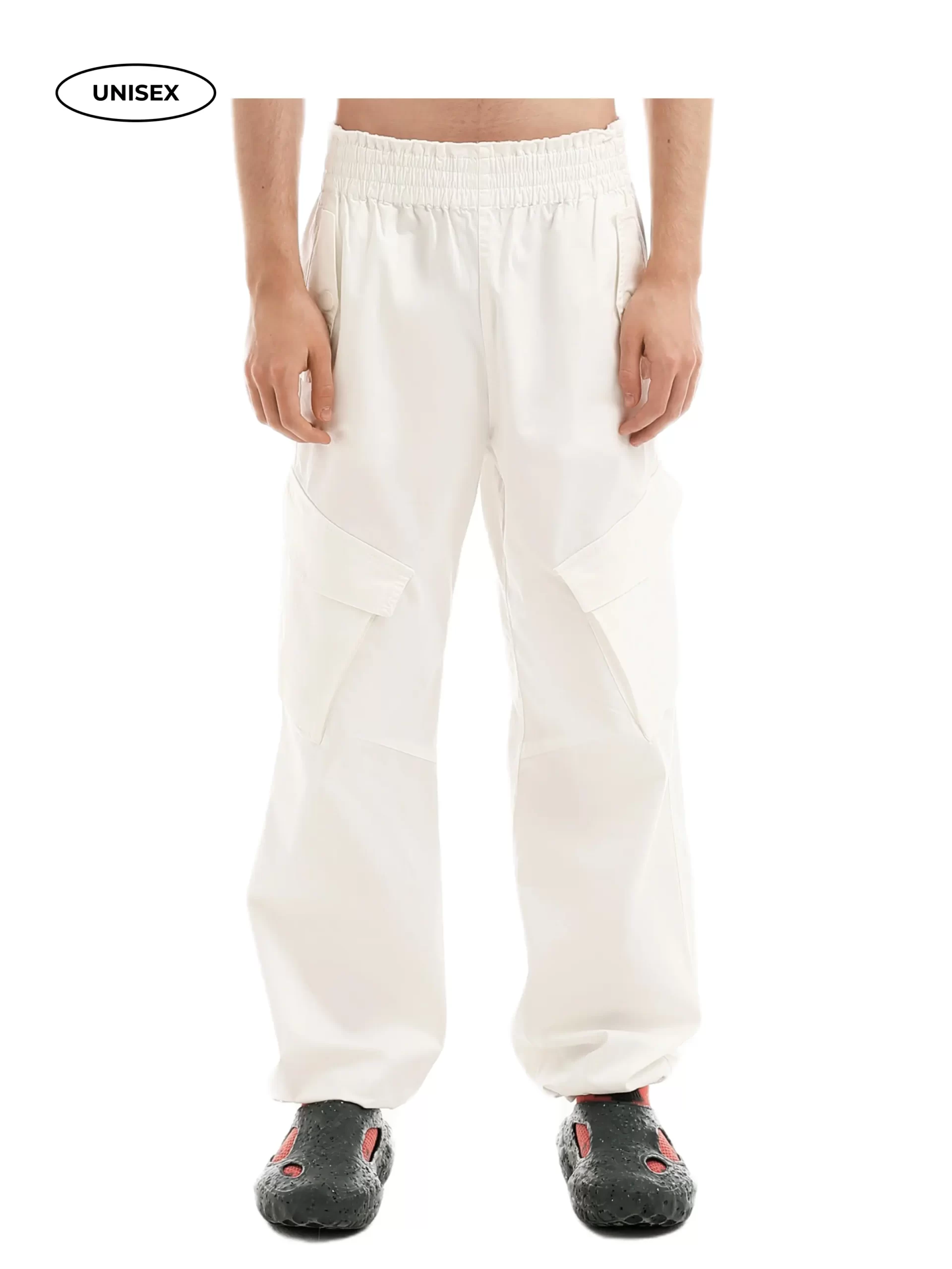 wide ecru cargo pants romanticism