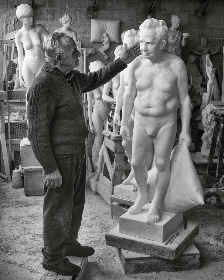 The work of a sculptor